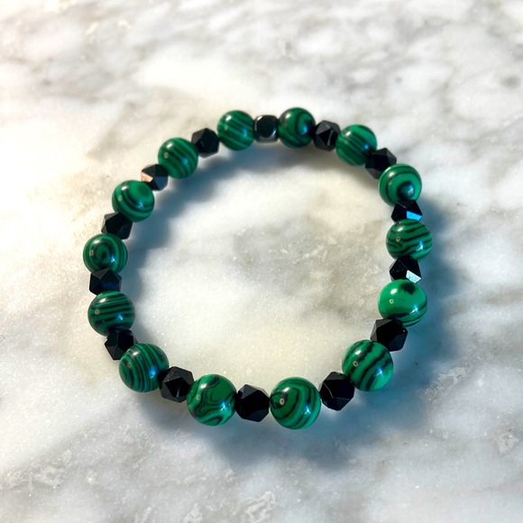 Malachite & black onyx bracelet - Picture 1 of 4